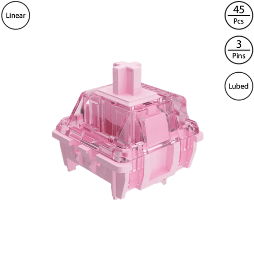 Akko Gateron Pink (Lubed, 45 pcs)
